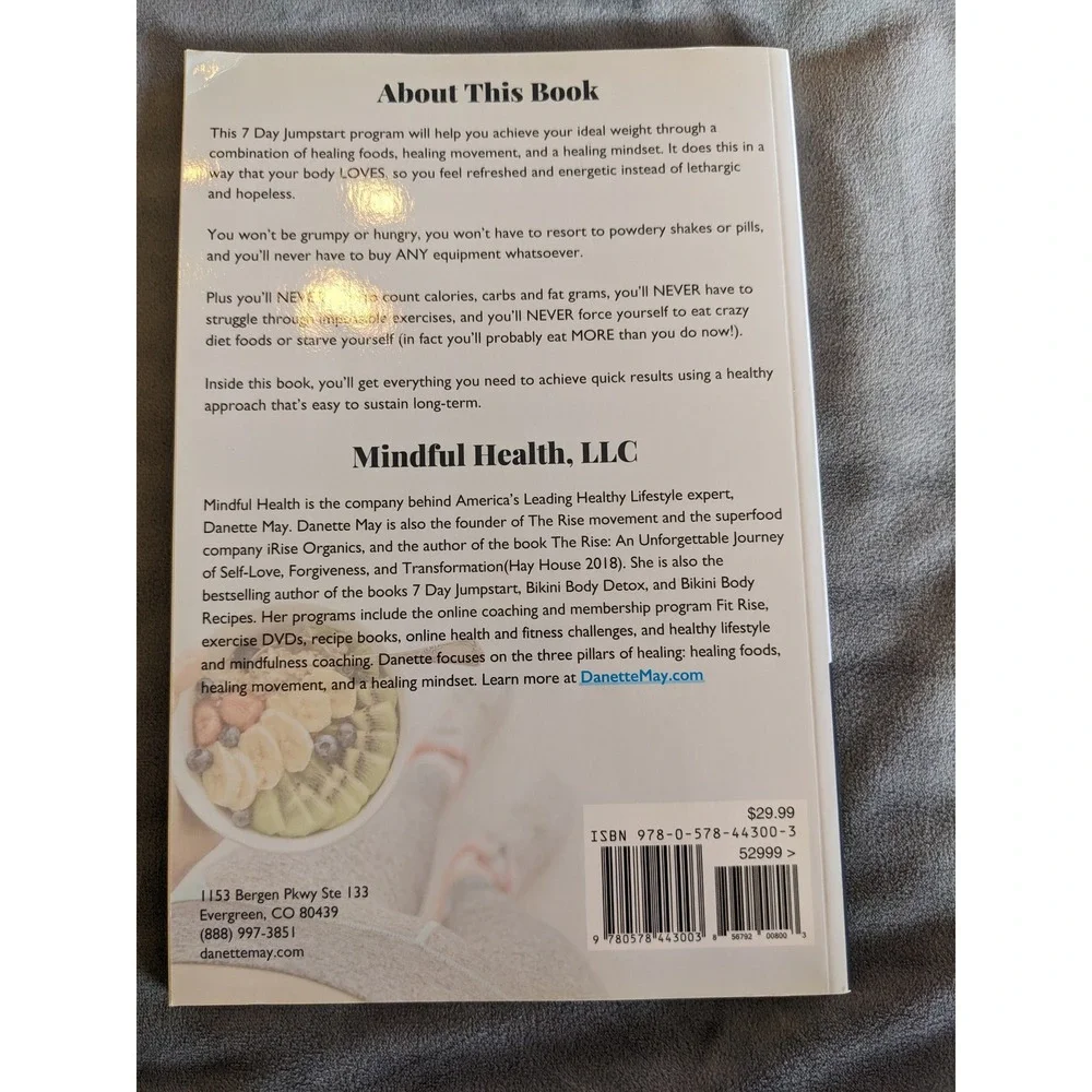 7-Day Jumpstart Danette May Anti-Inflammatory Meal Plans Workouts Book